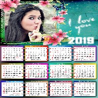 calendario-online-2019-com-flores-i-love-you