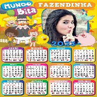 Calendário 2024 Luluca PNG Colagem de Foto - Imagem Legal