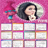 calendario-2019-em-rosa-com-poppy-trolls