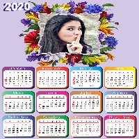 monta-foto-calendario-2020-gratis-com-flores