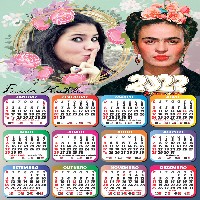 moldura-para-foto-com-calendario-da-frida-kahlo-2022