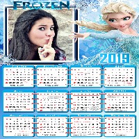 montagem-de-fotos-gratis-com-calendario-2019-elsa-frozen