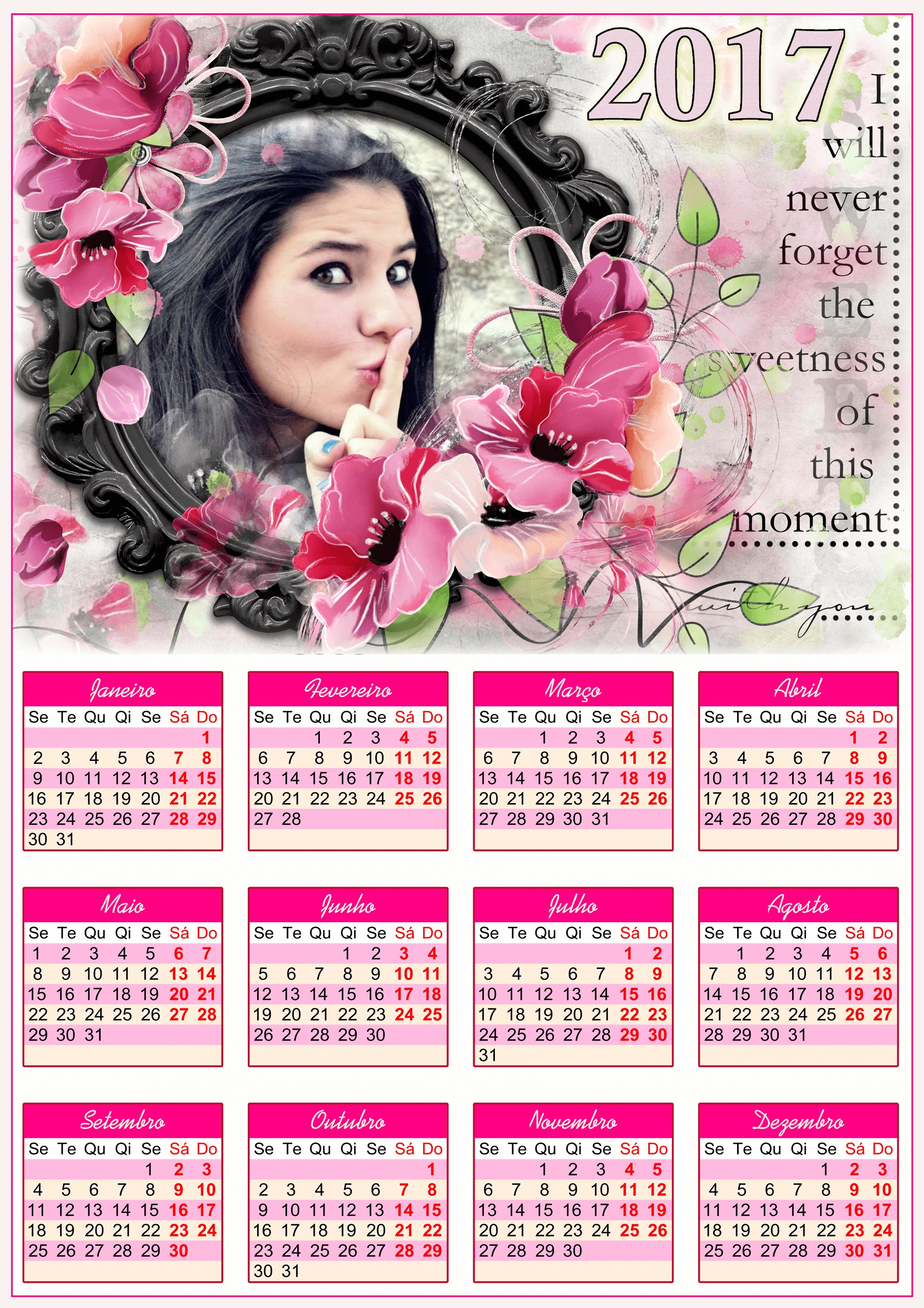 calendario-de-flores-rosas-2017