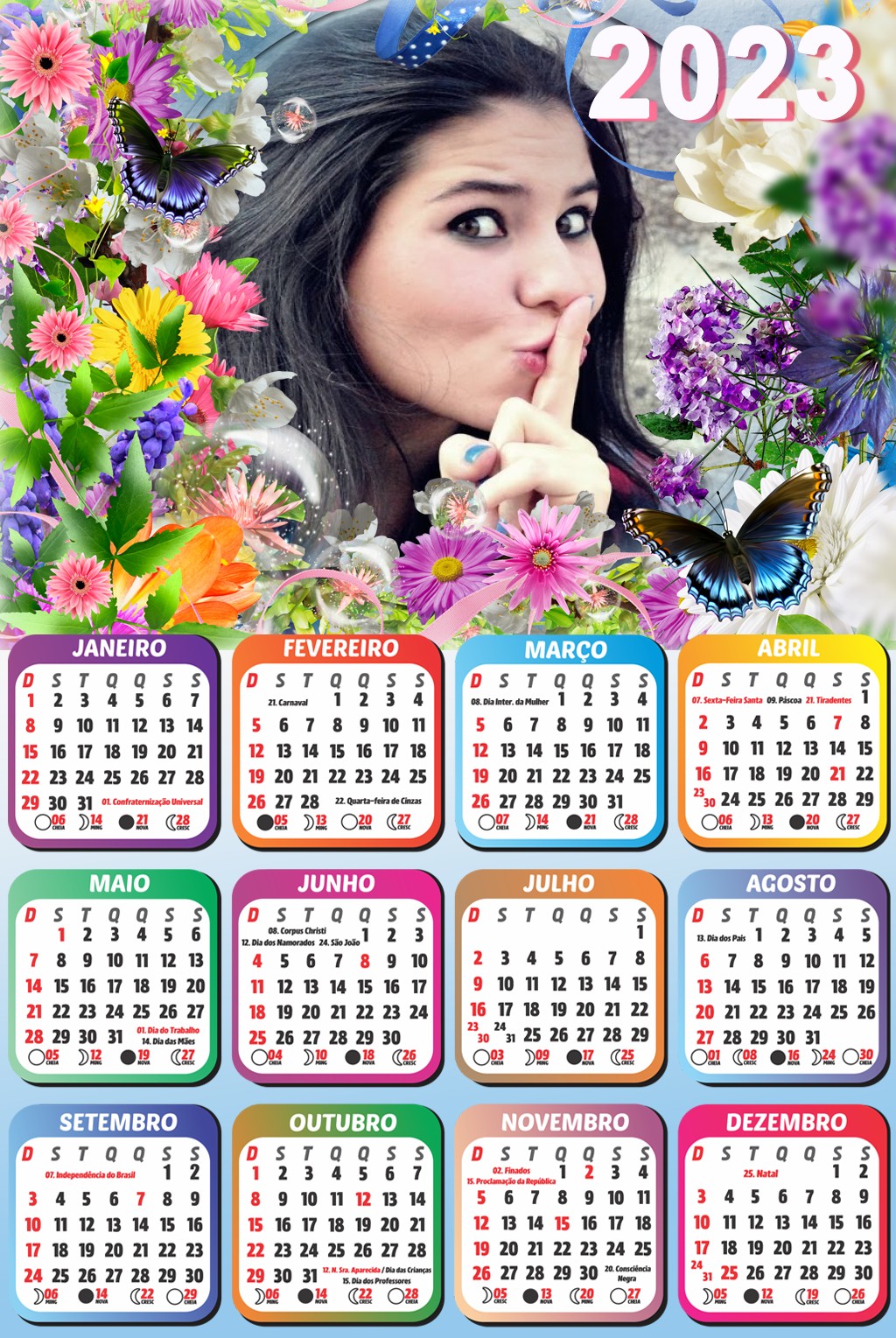 Montagem De Fotos Calend rio Calend rio 2023 Flores Montagem De Fotos Calend rio Calend rio 2023 Flores