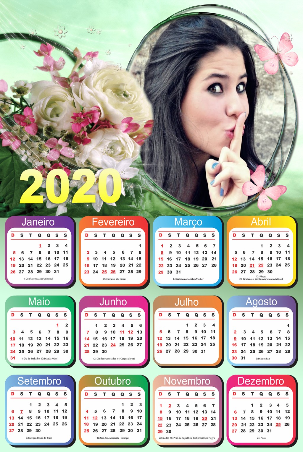 calendario-2020-moldura-floral