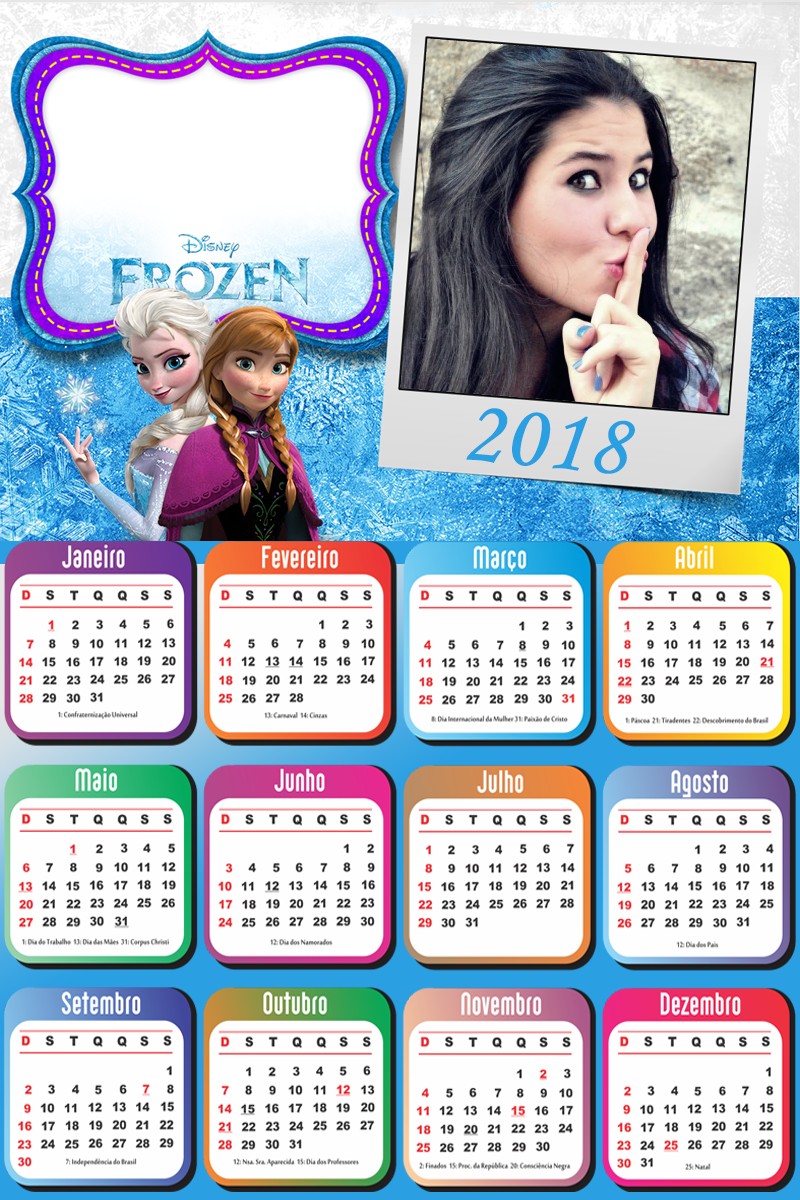 foto-moldura-infantil-calendario-frozen-2018
