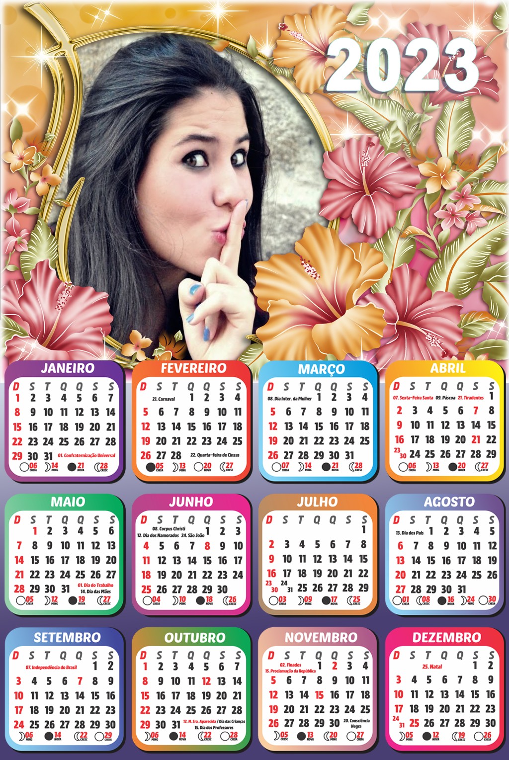 calendario-2023-floral-com-foto-gratis