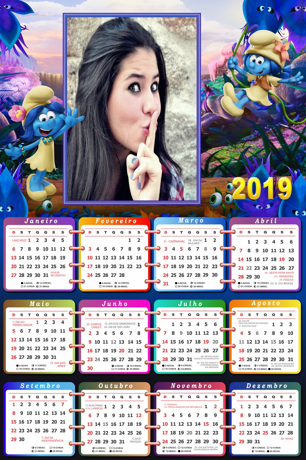 foto-calendario-2019-os-smurfs