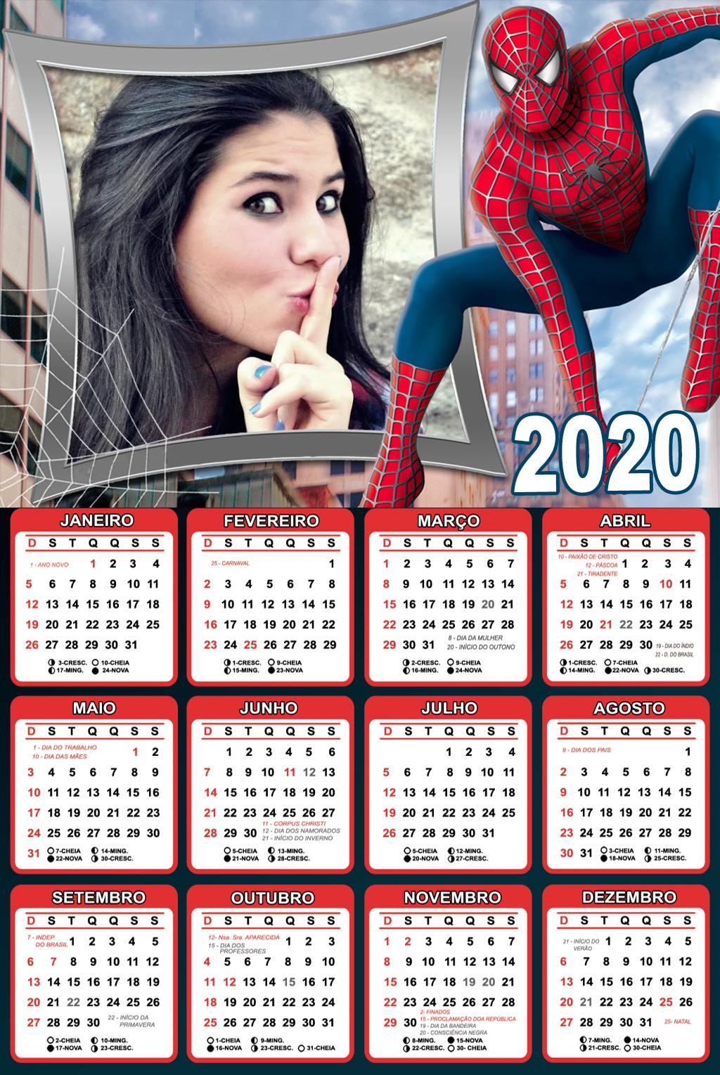 moldura-para-fotos-calendario-2020-do-homem-aranha