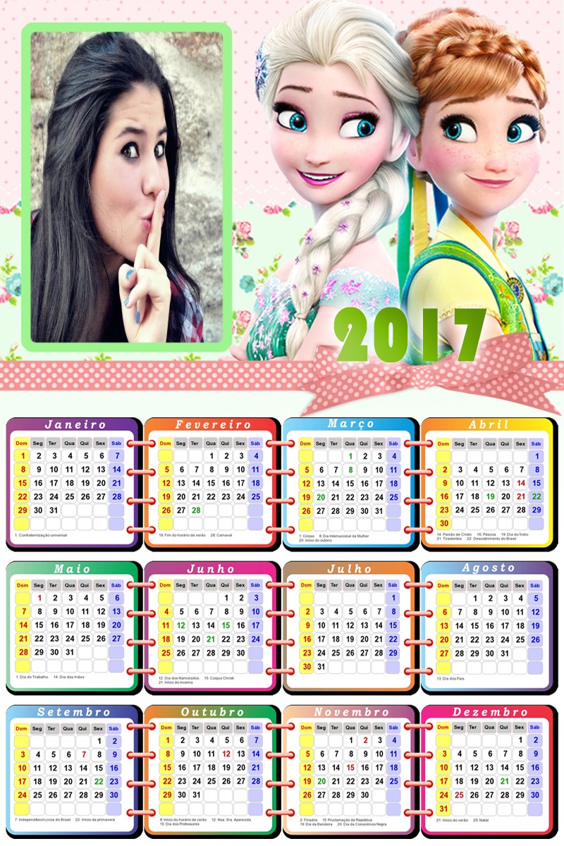 montagem-de-fotos-em-calendario-2017-gratis-com-elsa-e-anna